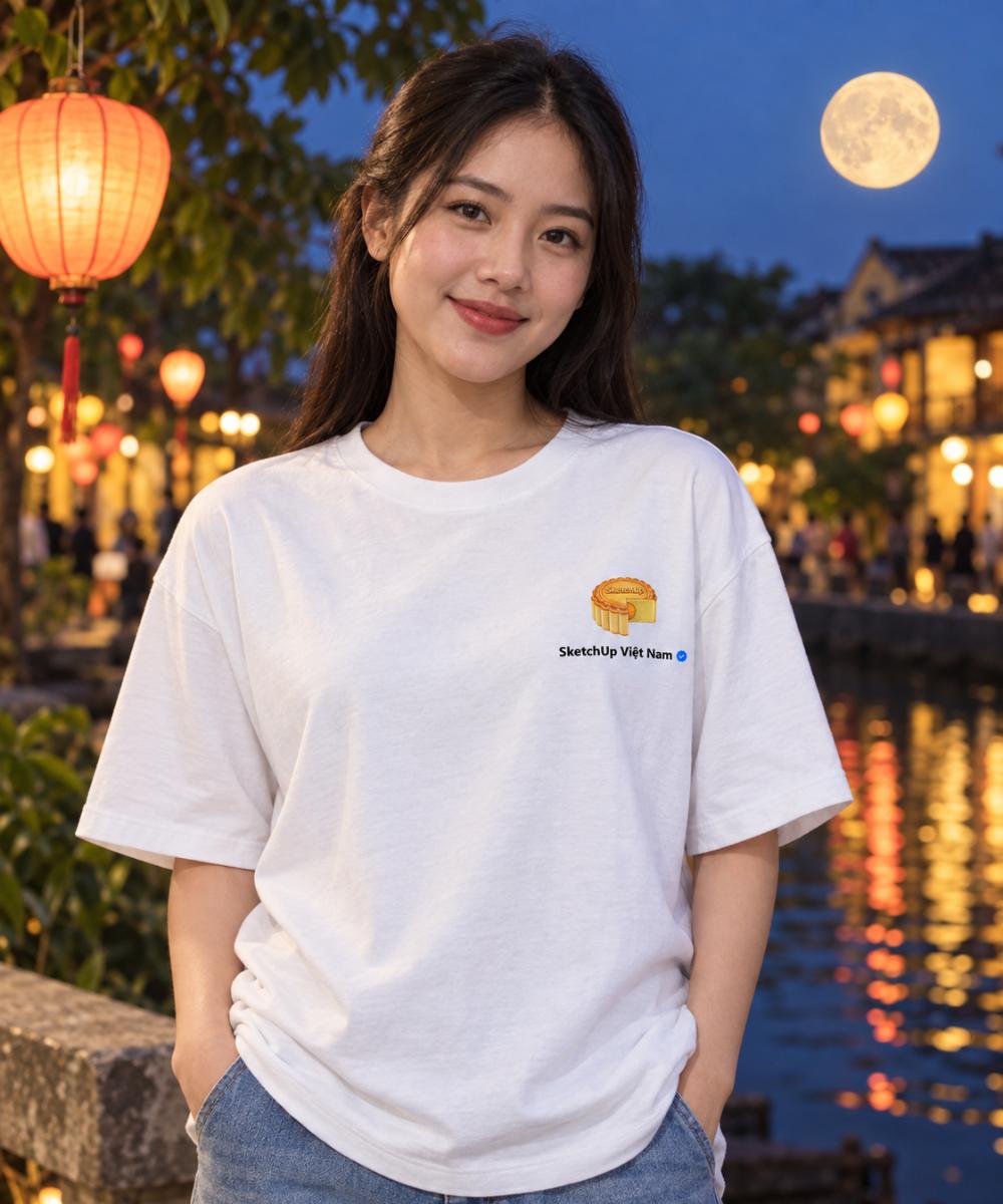 Mặt trước áo thun Trung Thu SketchUp Việt Nam